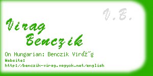 virag benczik business card